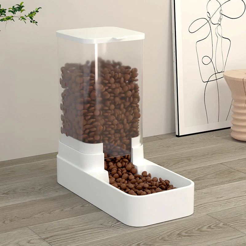 Dog Feeder Cat Automatic Feeding Water Bowl Transparent Pet Food Storage Dispenser Container Puppy Kitten Accessories