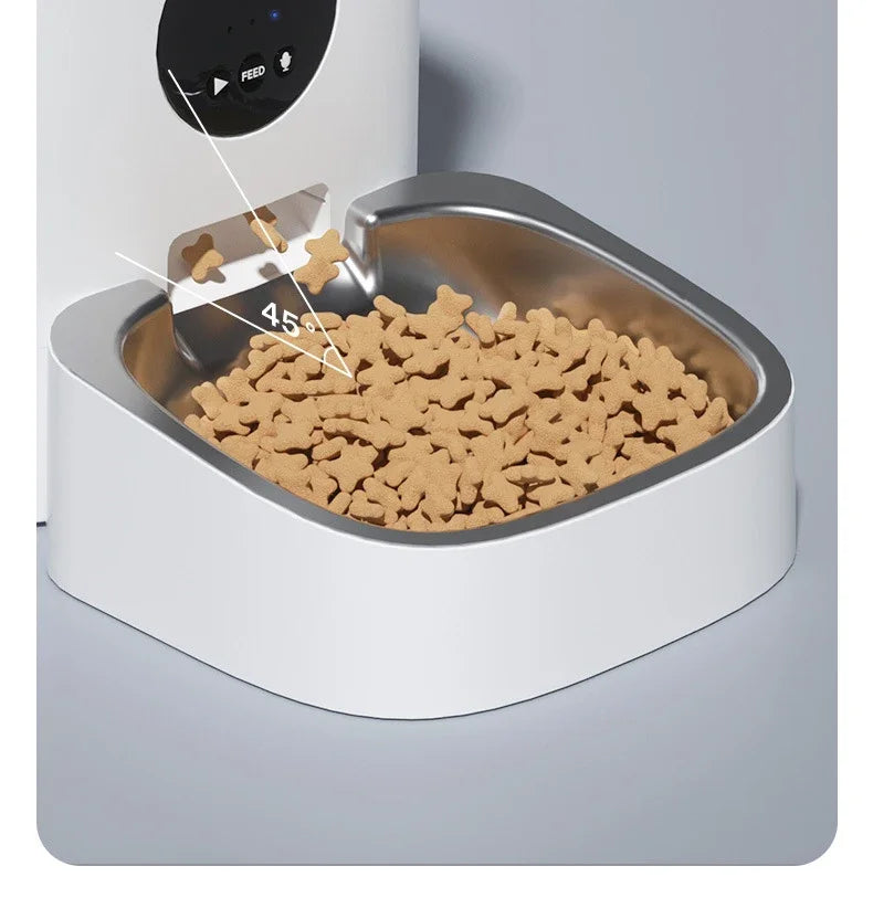 6L Intelligent Pet Feeder with WiFi Smart Automatic Cat Dog Food Water Dispenser ABS Stainless Steel Material Includes Cam-era