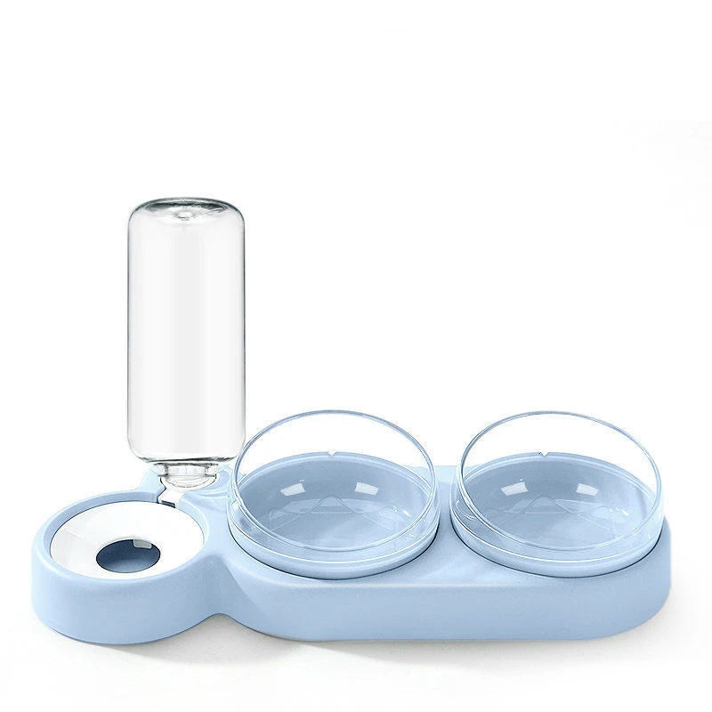 Cat Food Bowl Pet Dog Automatic Feeder With Water Dispenser Drinking For Cat Dog Double Bowl Raised Stand Dish 3 in 1