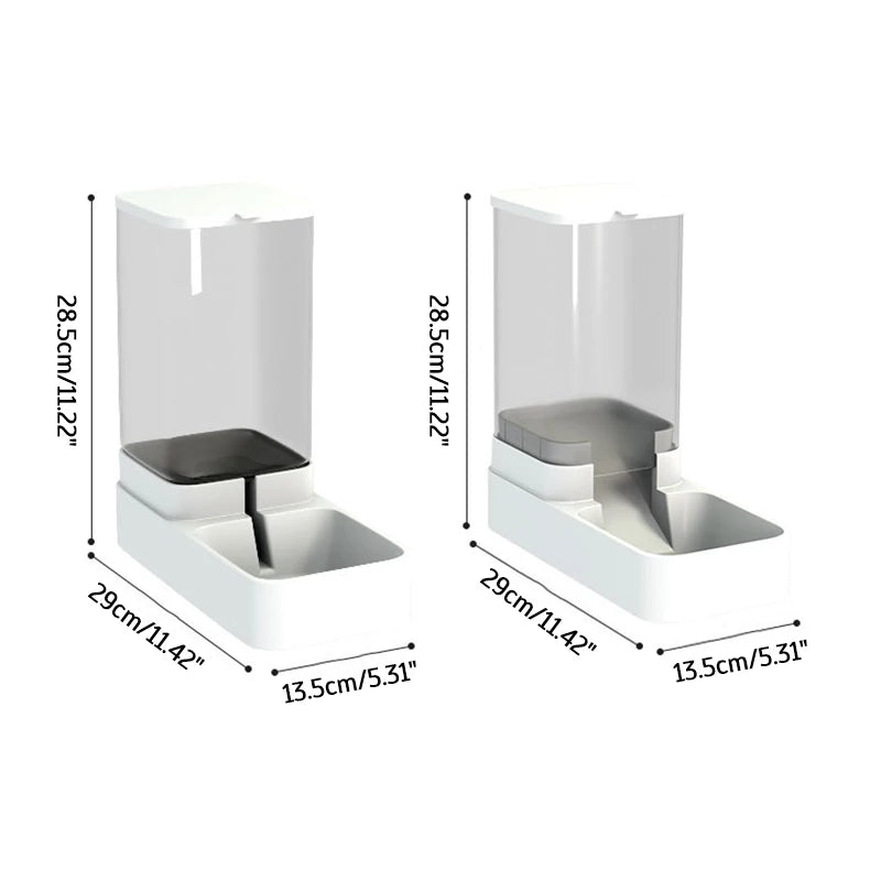 Dog Feeder Cat Automatic Feeding Water Bowl Transparent Pet Food Storage Dispenser Container Puppy Kitten Accessories