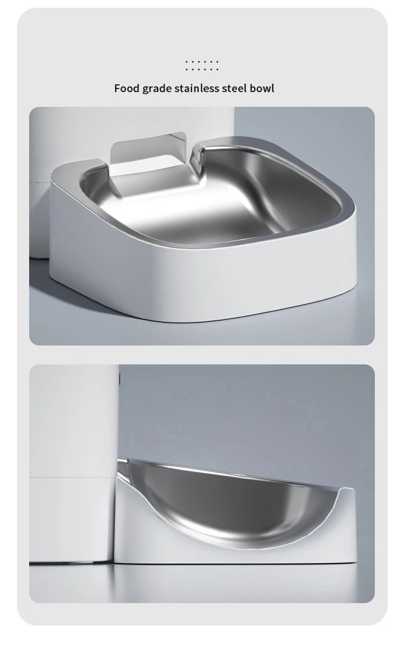 6L Intelligent Pet Feeder with WiFi Smart Automatic Cat Dog Food Water Dispenser ABS Stainless Steel Material Includes Cam-era