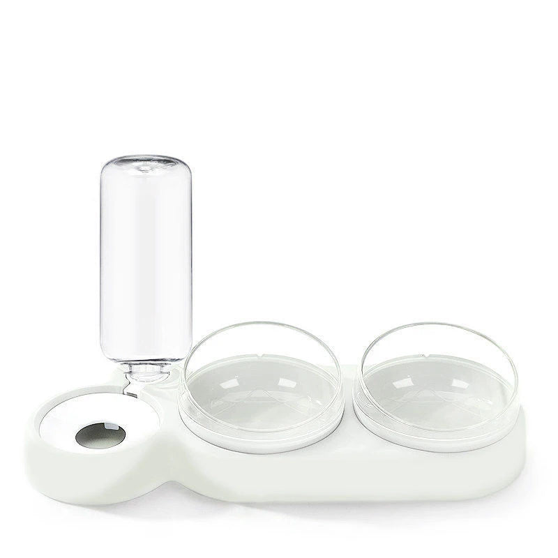 Cat Food Bowl Pet Dog Automatic Feeder With Water Dispenser Drinking For Cat Dog Double Bowl Raised Stand Dish 3 in 1
