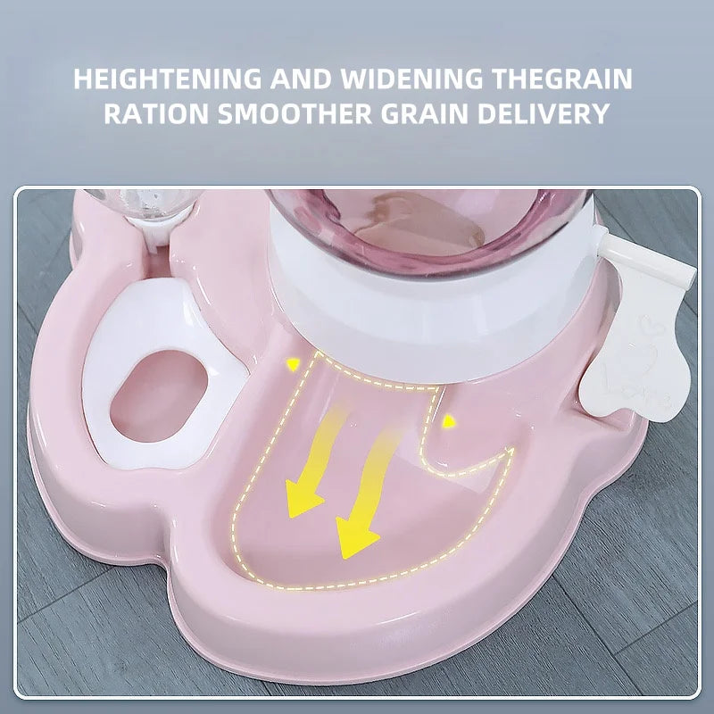 New 2-in-1 Cat Bowl Water Dispenser Automatic Water Storage Pet Dog Cat Food Bowl Food Container with Waterer Pet Waterer Feeder