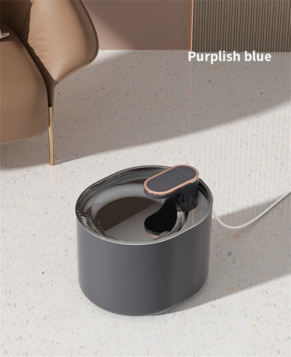 Automatic Cat Water Fountain with LED Light Ultra Silent Pet Drinking Water Fountain USB Cats Electric Mute Water Feeder