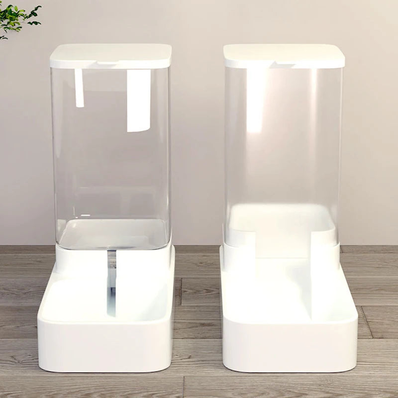 Dog Feeder Cat Automatic Feeding Water Bowl Transparent Pet Food Storage Dispenser Container Puppy Kitten Accessories