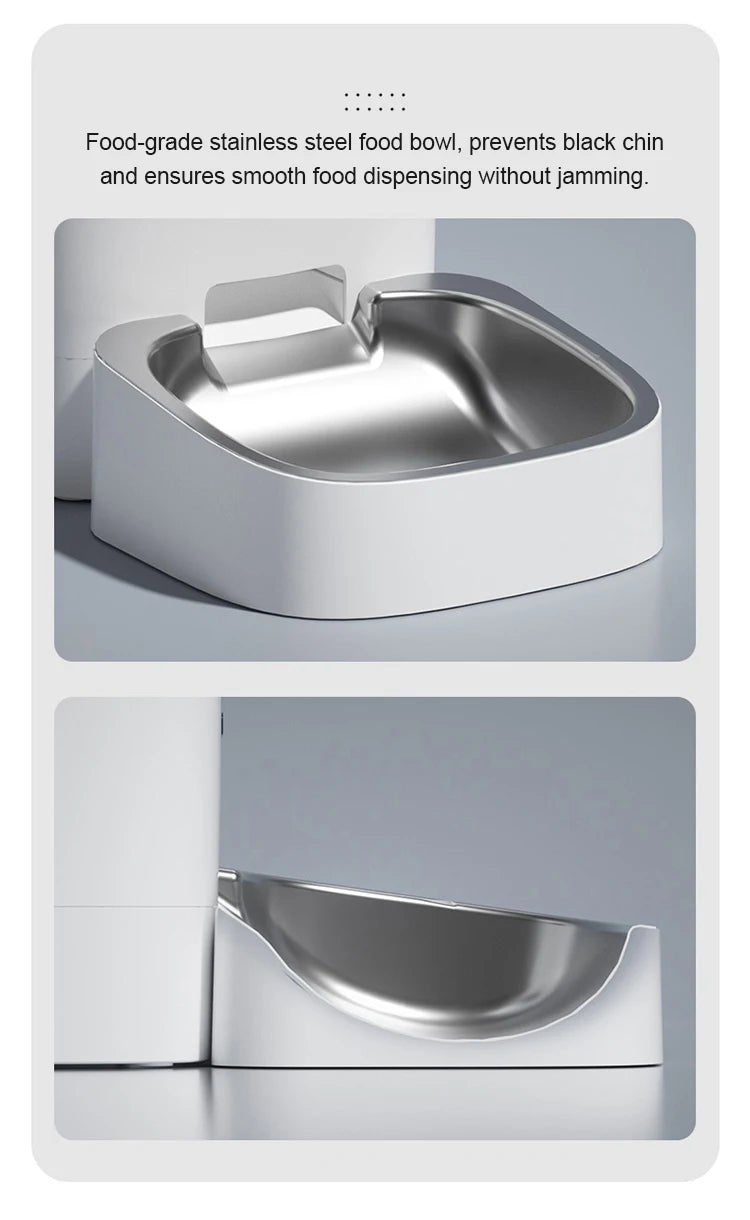 Wholesale Pet Feeders Stainless Steel Bowl Food Dispenser Timed Cat Dog Bowl Smart Automatic Pet Feeder With Cam-era