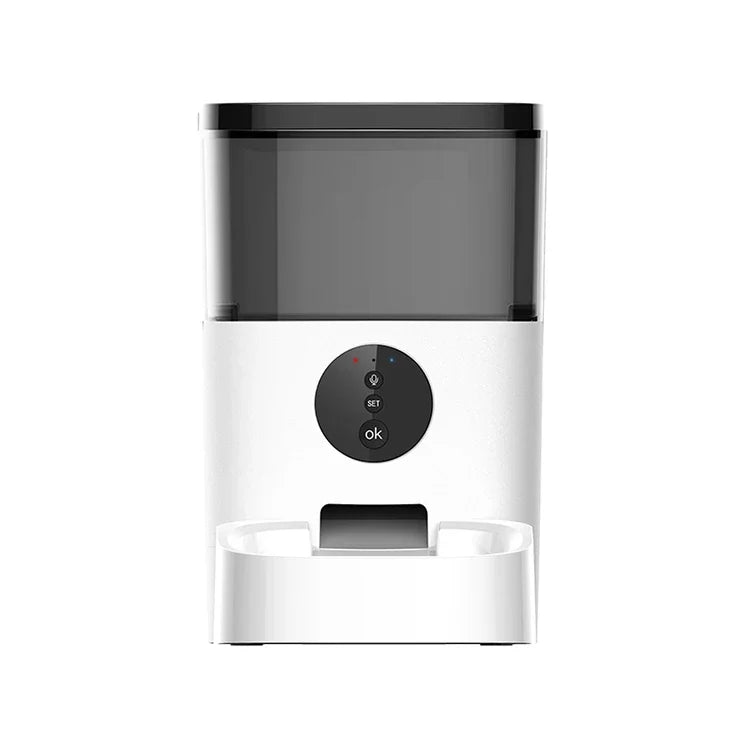 6L Intelligent Pet Feeder with WiFi Smart Automatic Cat Dog Food Water Dispenser ABS Stainless Steel Material Includes Cam-era