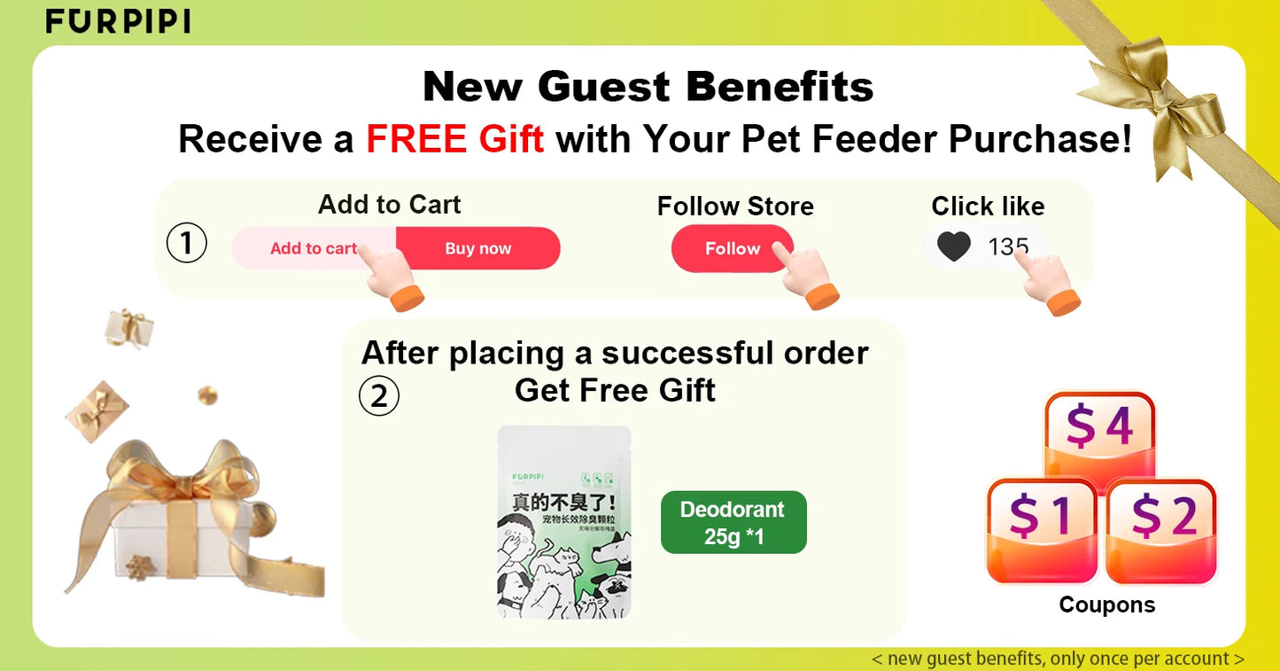 Automatic Feeder for Cat Dog 5G WiFi Smart Cat Feeder Feed Time Setting for Pets Dogs Cats Food Automatic Dispenser Bowl Furpipi
