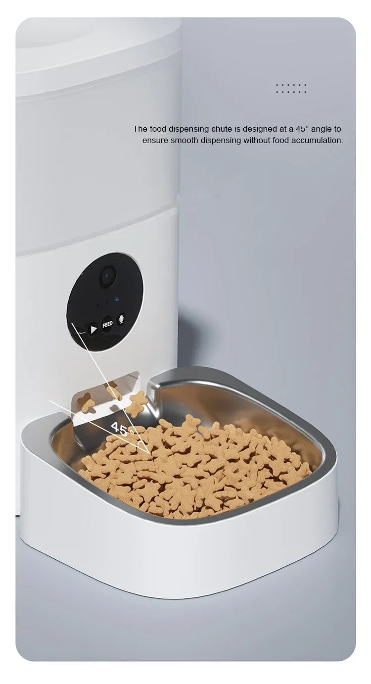 Wholesale Pet Feeders Stainless Steel Bowl Food Dispenser Timed Cat Dog Bowl Smart Automatic Pet Feeder With Cam-era
