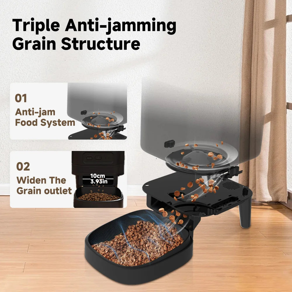 Automatic Feeder for Cat Dog 5G WiFi Smart Cat Feeder Feed Time Setting for Pets Dogs Cats Food Automatic Dispenser Bowl Furpipi