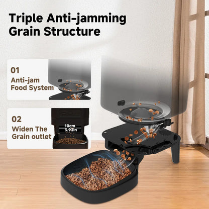 Automatic Feeder for Cat Dog 5G WiFi Smart Cat Feeder Feed Time Setting for Pets Dogs Cats Food Automatic Dispenser Bowl Furpipi