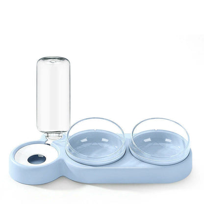 Cat Food Bowl Pet Dog Automatic Feeder With Water Dispenser Drinking For Cat Dog Double Bowl Raised Stand Dish 3 in 1