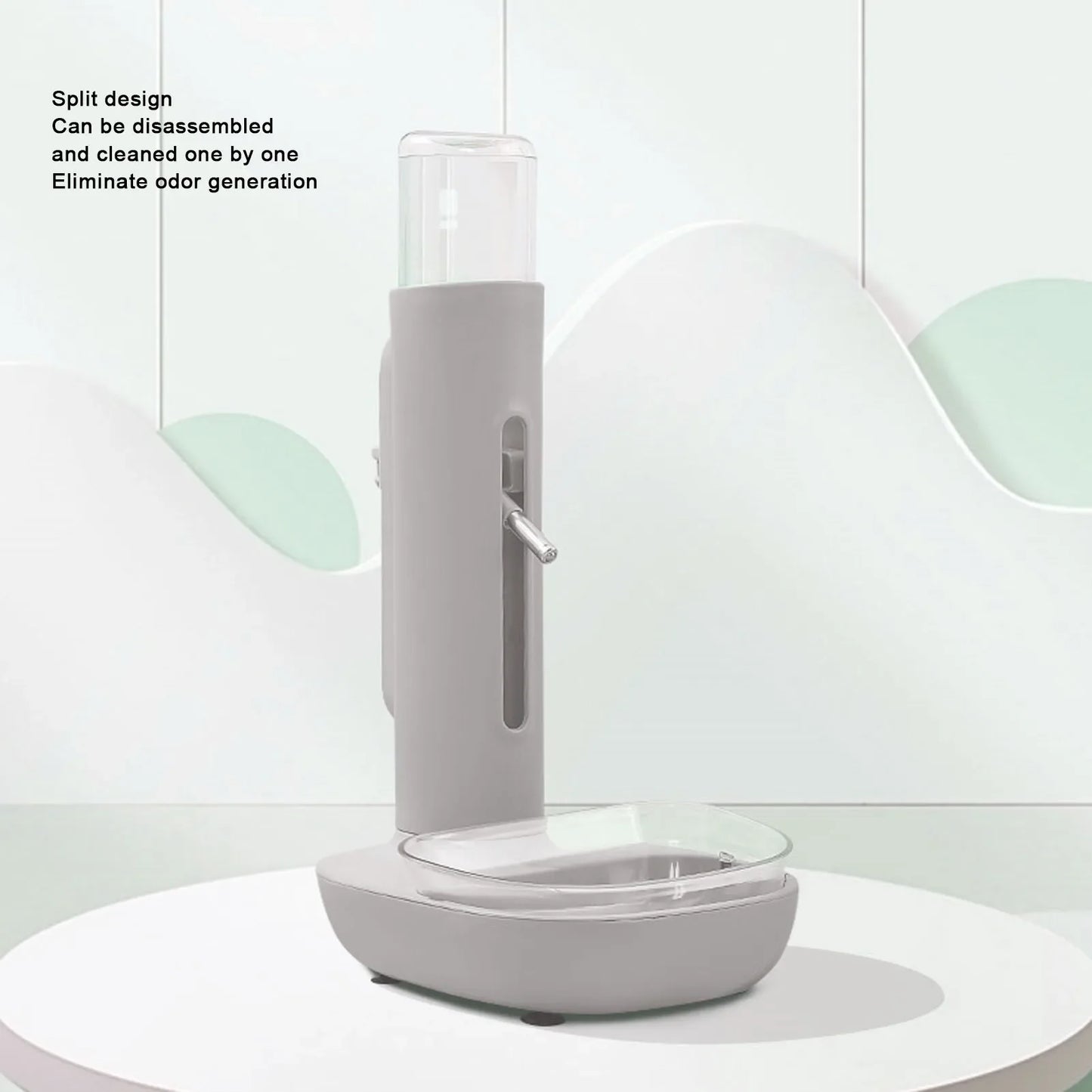 Pet Standing Water Dispenser Bowl, Automatic, Detachable, Pet Drinking Feeder for Dogs and Cats, 680ml