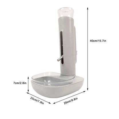 Pet Standing Water Dispenser Bowl, Automatic, Detachable, Pet Drinking Feeder for Dogs and Cats, 680ml