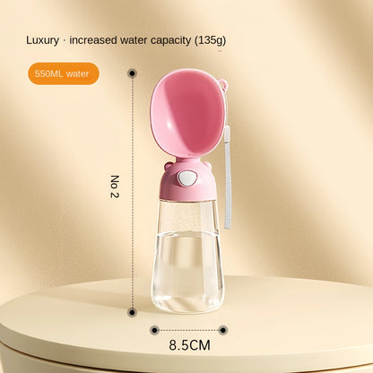 Portable Dog Water Bottle with Food Dispenser