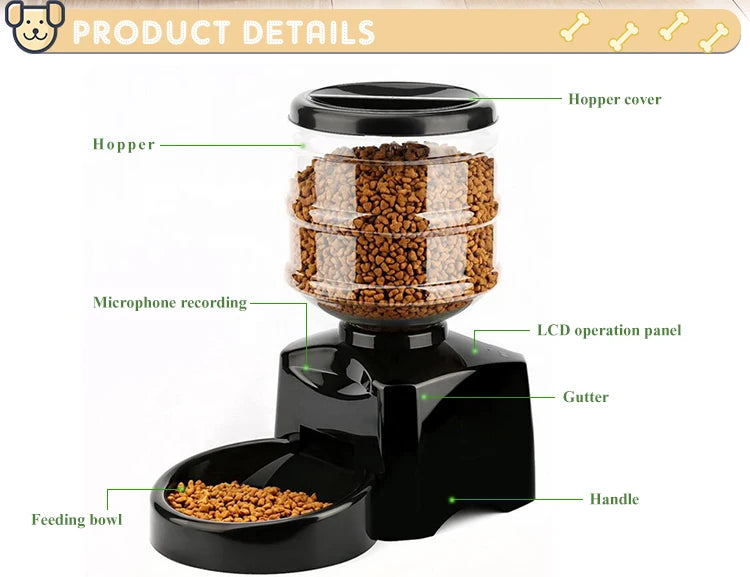 wholesale new remote control wifi connect slow feed smart pet dog automatic feeder