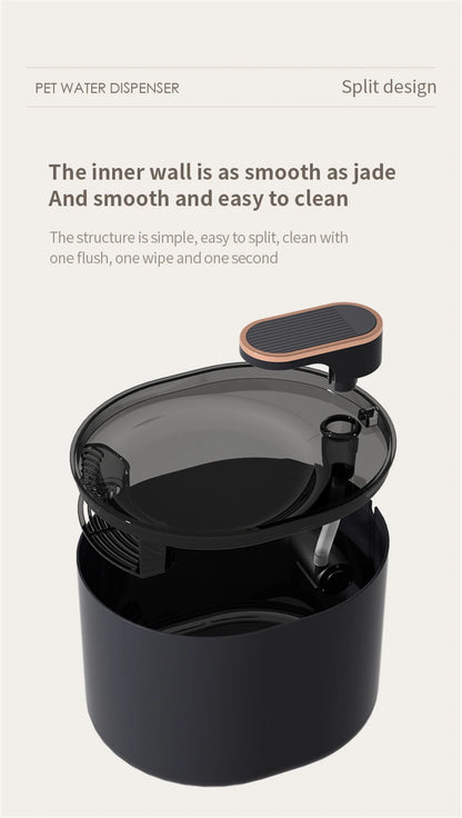 Automatic Cat Water Fountain with LED Light Ultra Silent Pet Drinking Water Fountain USB Cats Electric Mute Water Feeder