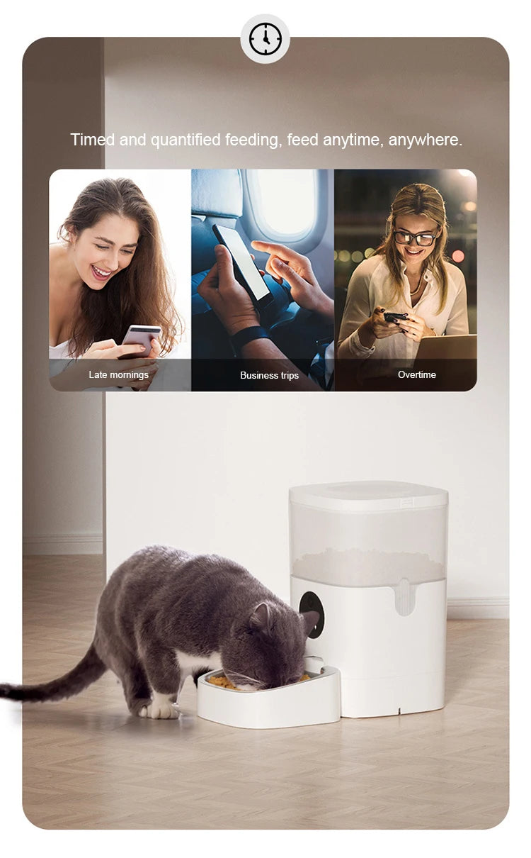 Wholesale Pet Feeders Stainless Steel Bowl Food Dispenser Timed Cat Dog Bowl Smart Automatic Pet Feeder With Cam-era