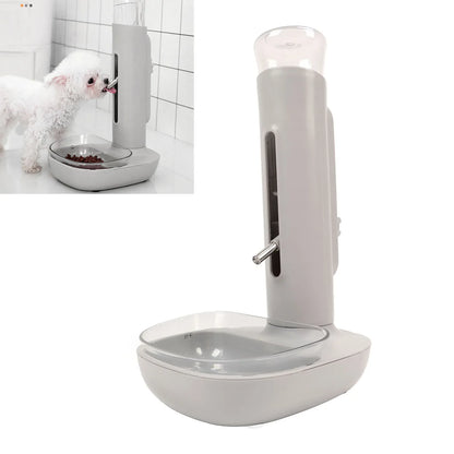 Pet Standing Water Dispenser Bowl, Automatic, Detachable, Pet Drinking Feeder for Dogs and Cats, 680ml