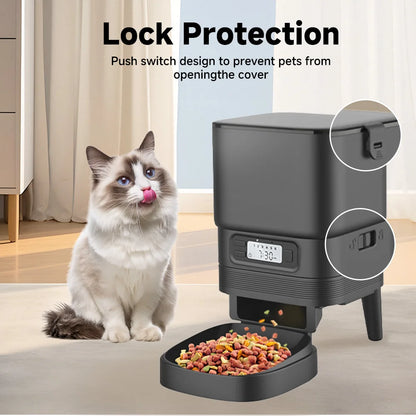 Automatic Feeder for Cat Dog 5G WiFi Smart Cat Feeder Feed Time Setting for Pets Dogs Cats Food Automatic Dispenser Bowl Furpipi