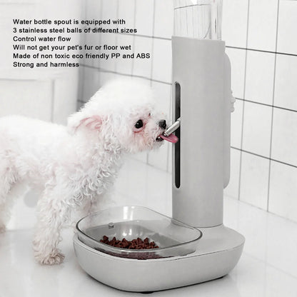 Pet Standing Water Dispenser Bowl, Automatic, Detachable, Pet Drinking Feeder for Dogs and Cats, 680ml