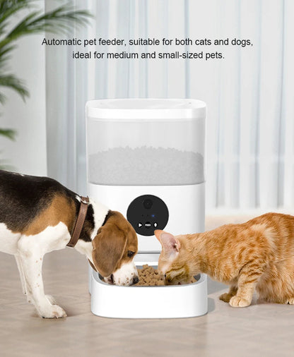 Wholesale Pet Feeders Stainless Steel Bowl Food Dispenser Timed Cat Dog Bowl Smart Automatic Pet Feeder With Cam-era