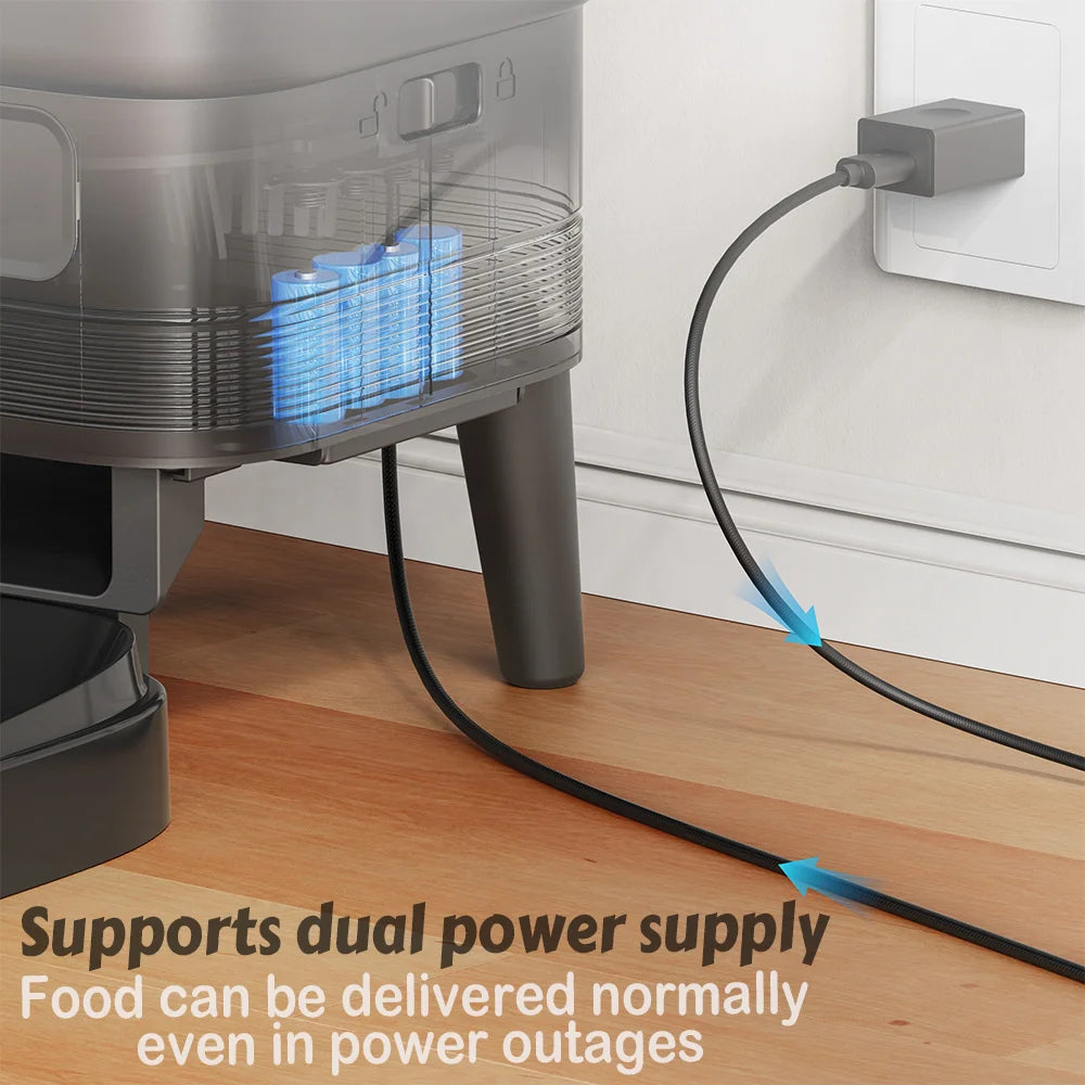 Automatic Feeder for Cat Dog 5G WiFi Smart Cat Feeder Feed Time Setting for Pets Dogs Cats Food Automatic Dispenser Bowl Furpipi
