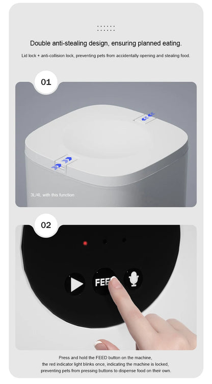 Wholesale Pet Feeders Stainless Steel Bowl Food Dispenser Timed Cat Dog Bowl Smart Automatic Pet Feeder With Cam-era