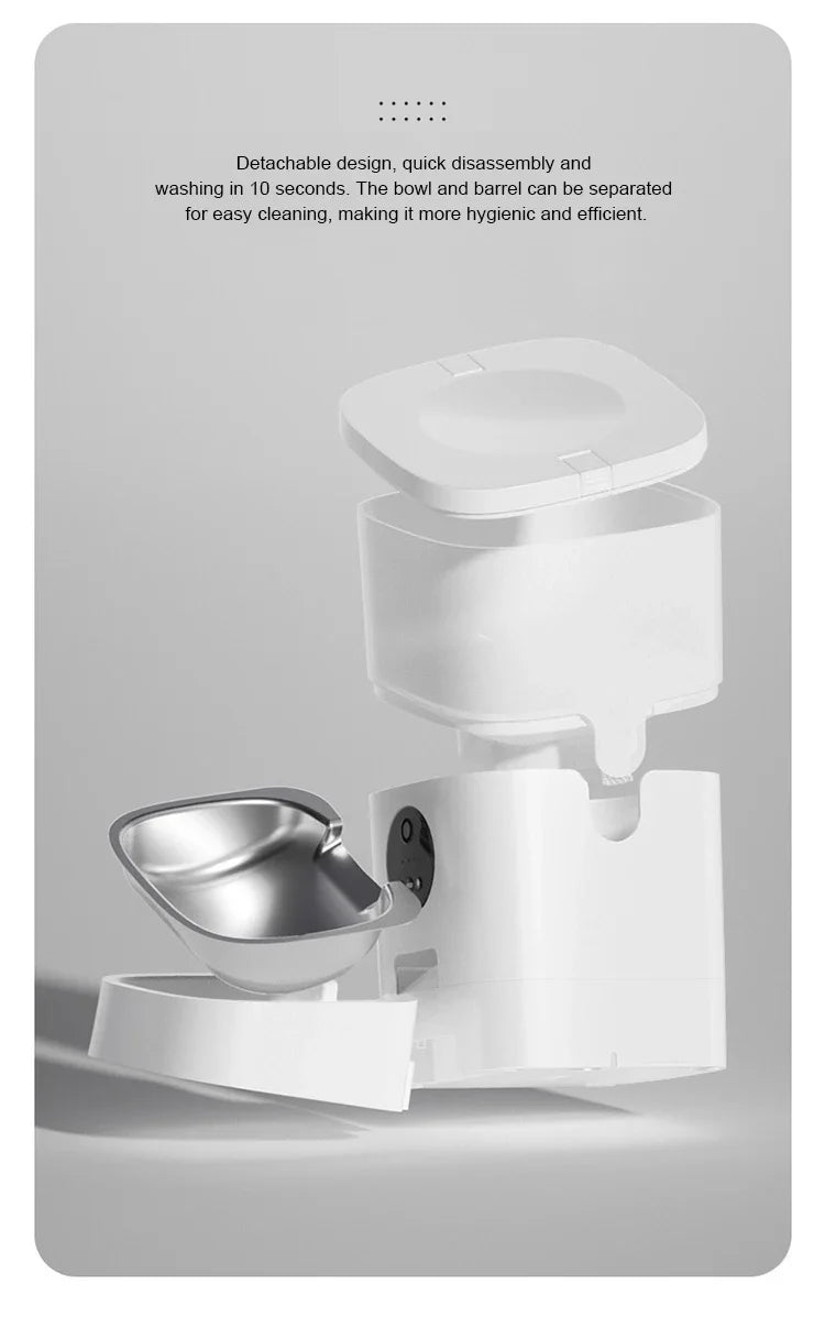 Wholesale Pet Feeders Stainless Steel Bowl Food Dispenser Timed Cat Dog Bowl Smart Automatic Pet Feeder With Cam-era