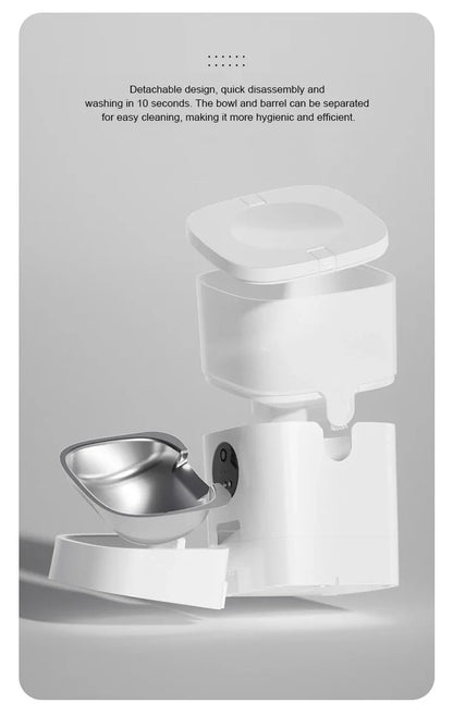 Wholesale Pet Feeders Stainless Steel Bowl Food Dispenser Timed Cat Dog Bowl Smart Automatic Pet Feeder With Cam-era