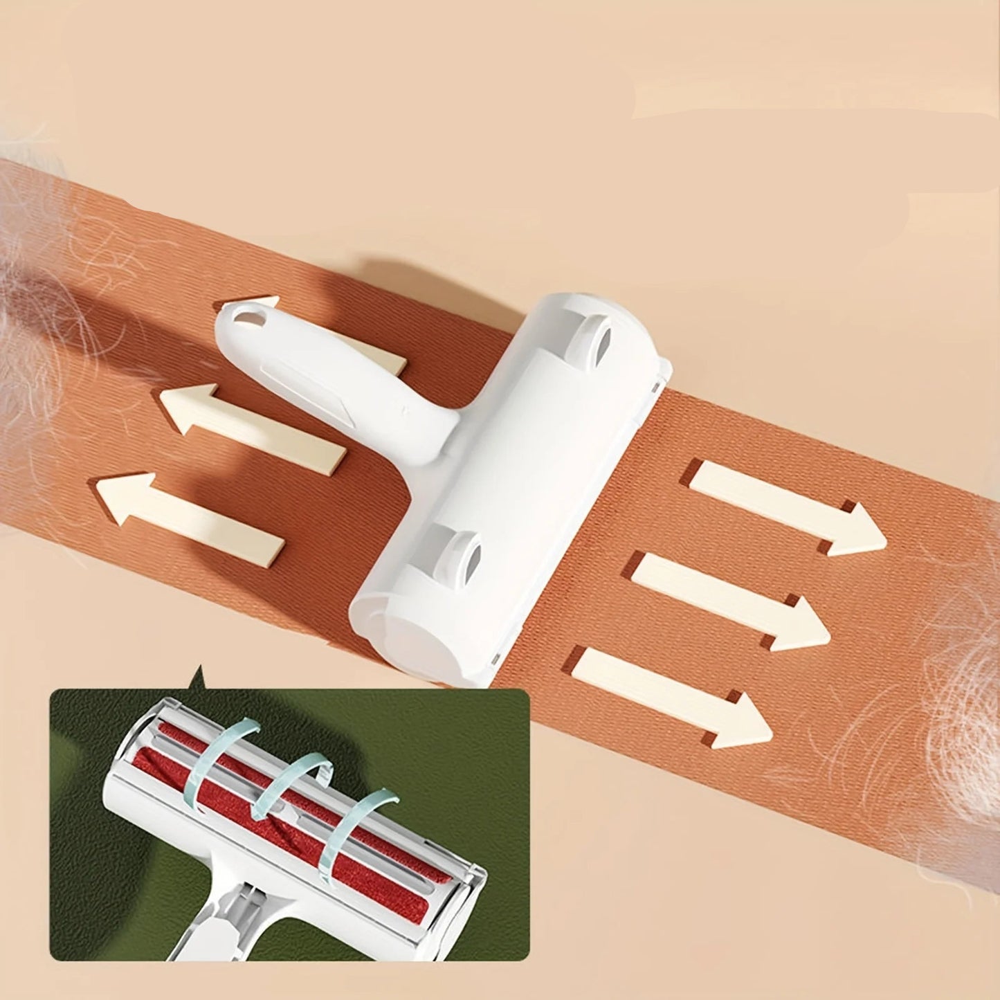 Self-Cleaning Pet Hair Remover Roller