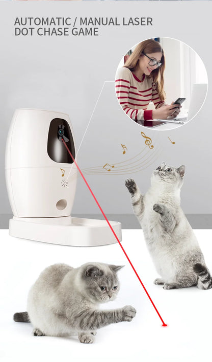 Smart Automatic Dog Camera Treat Dispenser, Pet Feeder with Camera, Remote Control App, Wi-Fi