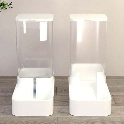 Dog Feeder Cat Automatic Feeding Water Bowl Transparent Pet Food Storage Dispenser Container Puppy Kitten Accessories