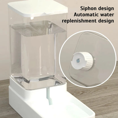 Dog Feeder Cat Automatic Feeding Water Bowl Transparent Pet Food Storage Dispenser Container Puppy Kitten Accessories