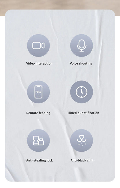 6L Intelligent Pet Feeder with WiFi Smart Automatic Cat Dog Food Water Dispenser ABS Stainless Steel Material Includes Cam-era