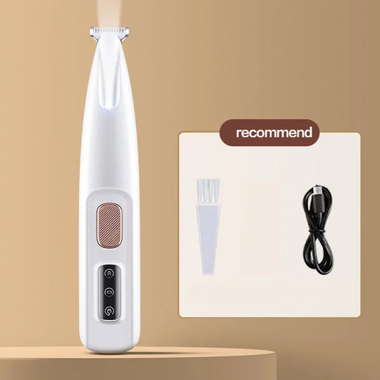 Waterproof Dog Paw Trimmer with LED Light & Display