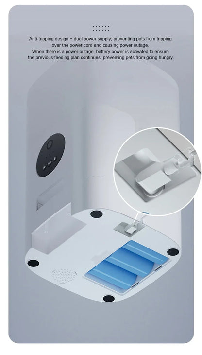 Wholesale Pet Feeders Stainless Steel Bowl Food Dispenser Timed Cat Dog Bowl Smart Automatic Pet Feeder With Cam-era